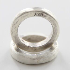 2 rings - Our new signature sterling unisex GRIT rustic…